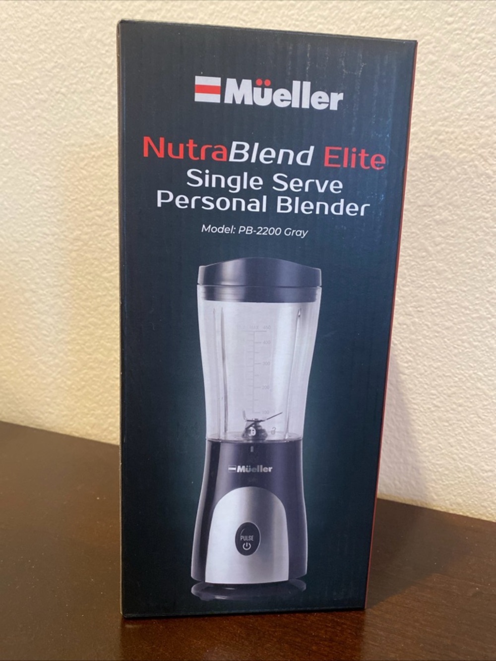 Mueller NutraBlend Elite Personal Blender Shakes Smoothies 15oz Travel PB-2200
